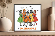The Golden Ghouls Halloween PNG, an Illustration by DreamCafeArt (Thumbnail 6 of 7)