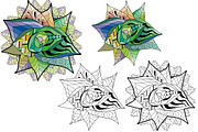 Succulents for coloring pages, a Decorative Illustration by Watercolor fantasy (Thumbnail 4 of 13)