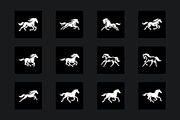 60 Horse Silhouette Logo Bundle, a Branding & Logo Template by Vectorium Studio (Thumbnail 7 of 11)