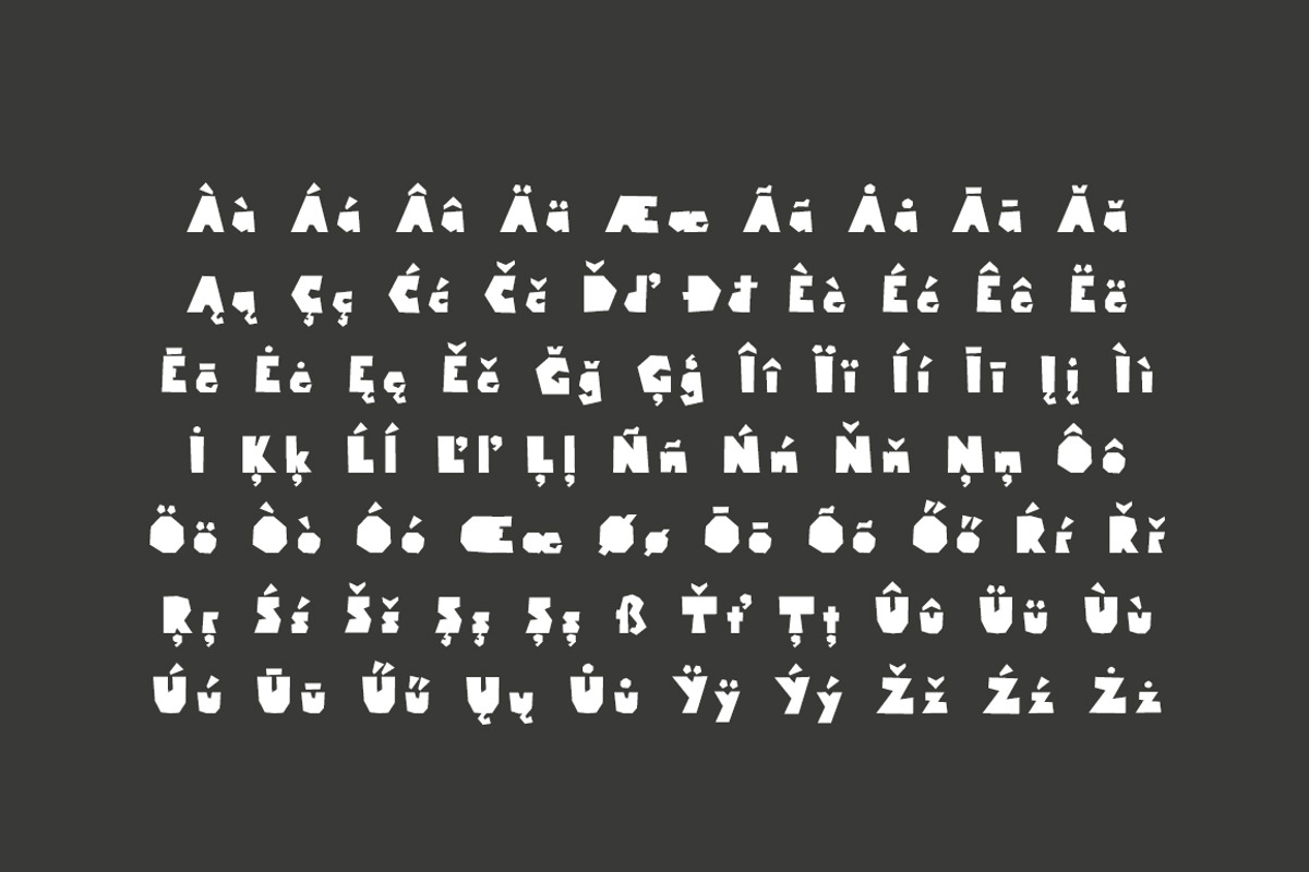 Cut Outs: A Sharp Edged Font, a Slab Serif Font by Britt Fabello (Photo 6 of 6)