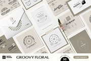 Groovy Floral | Logo Kit, a Branding & Logo Template by KetteCreate (Thumbnail 1 of 22)