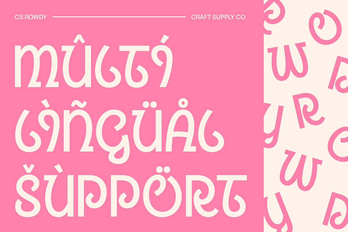 CS Rowdy – Experimental Font, a Sans Serif Font by Craft Supply Co. (Photo 4 of 8)