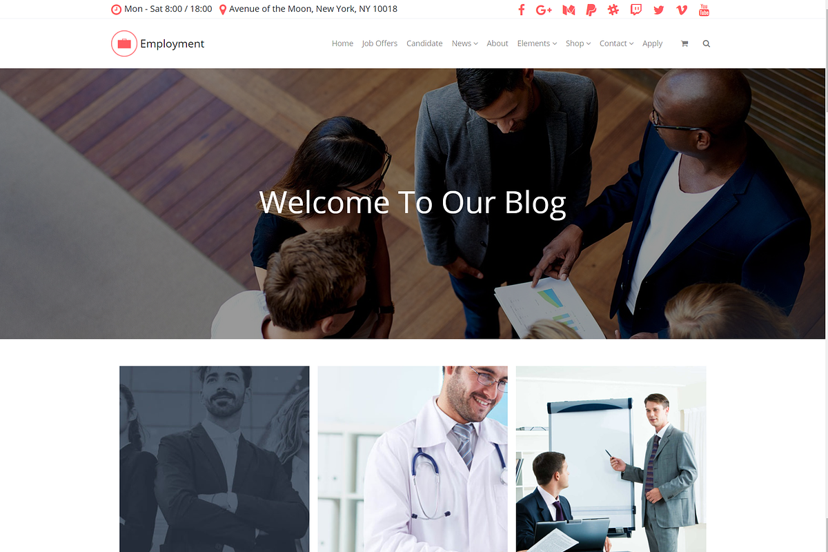 Employment WordPress Theme, a WordPress Template by Visualmodo (Photo 11 of 24)