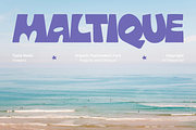Maltique - Psychedelic Retro Font, a Sans Serif Font by Typia Nesia (Thumbnail 1 of 11)