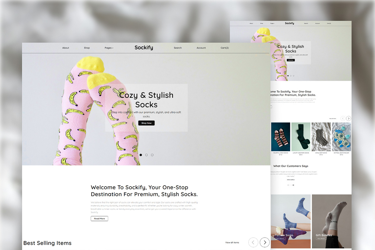 Sockify – Socks eCommerce Bootstrap, a HTML Template by TemplatesJungle
