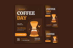 International Coffee Day - Flyer, a Flyer Template by Haidezign