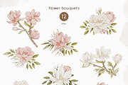 Mom & Baby Animals Floral Collection, an Animal Illustration by polikarpovaart (Thumbnail 5 of 12)
