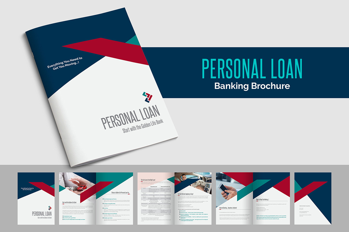 Personal Loan - Banking Brochure by Vackground | Creative Market