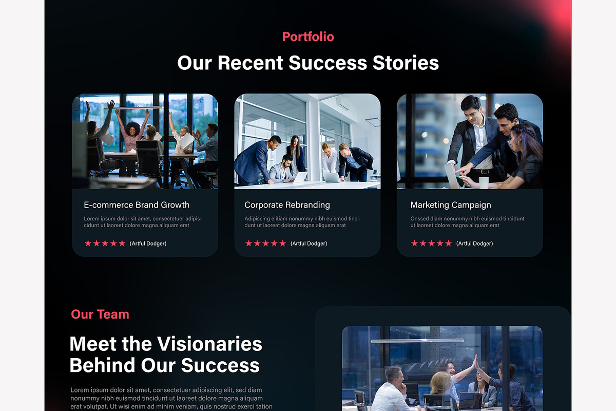 Business Agency Landing Page Design, a Landing Page Template by MightyDesign (Photo 4 of 9)
