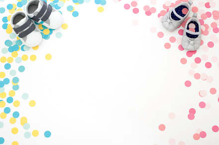 Baby Gender Reveal Flat Lay Template