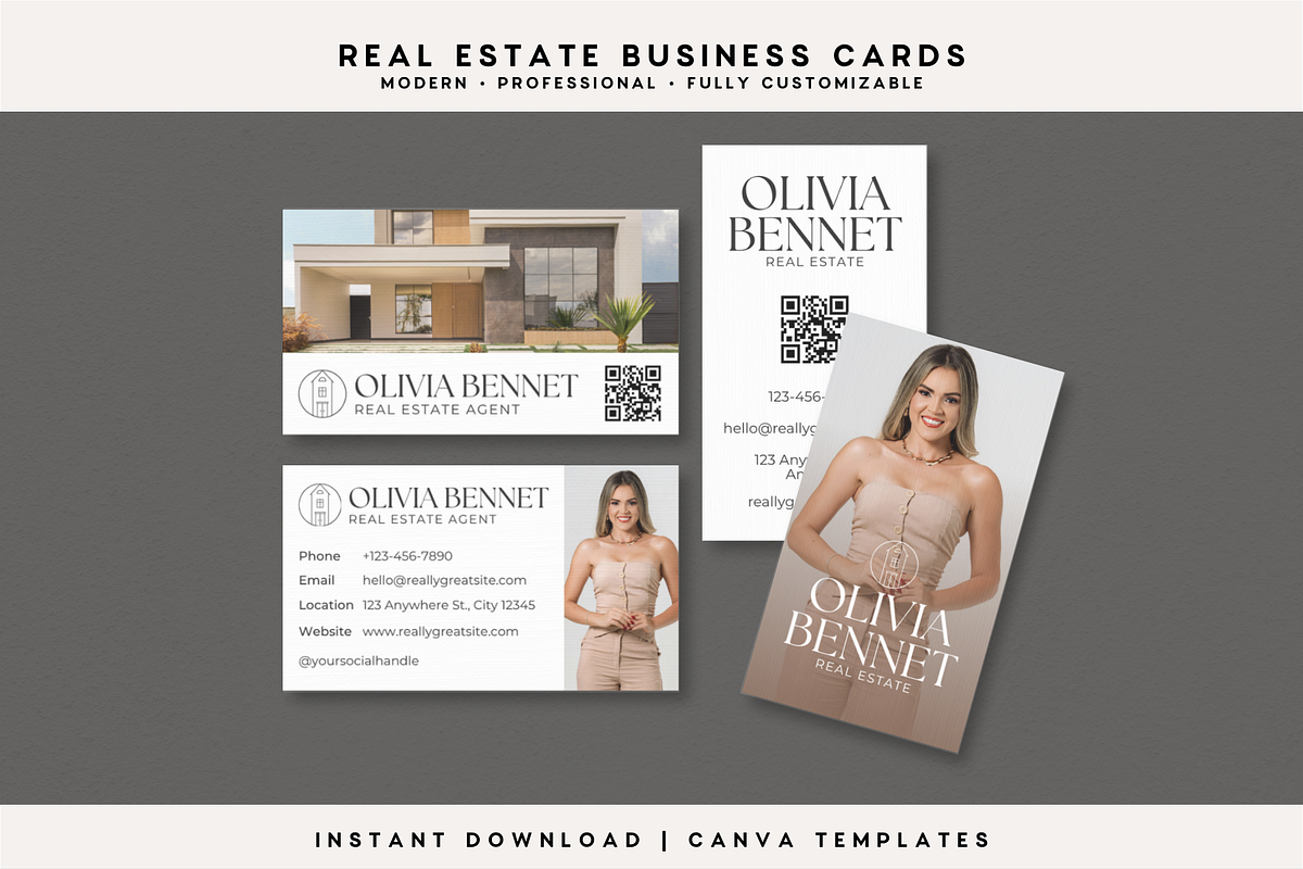 Real Estate Business Cards | Canva, a Business Card Template by BrandhavenStudio (Photo 1 of 10)