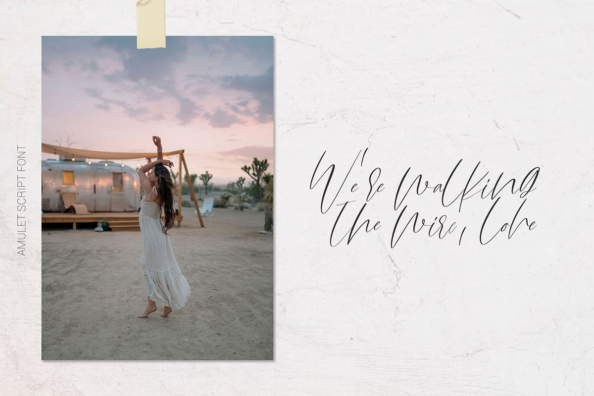 Amulet. Signature Script Font preview 6