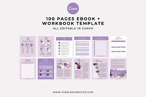 Lively Purple, Ebook Workbook Canva