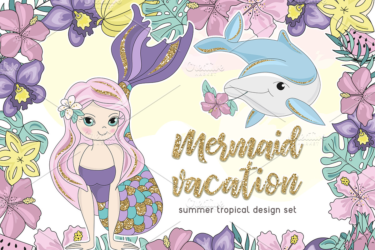 MERMAID VACATION, a Decorative Illustration by FARAWAYKINGDOM (Photo 1 of 11)