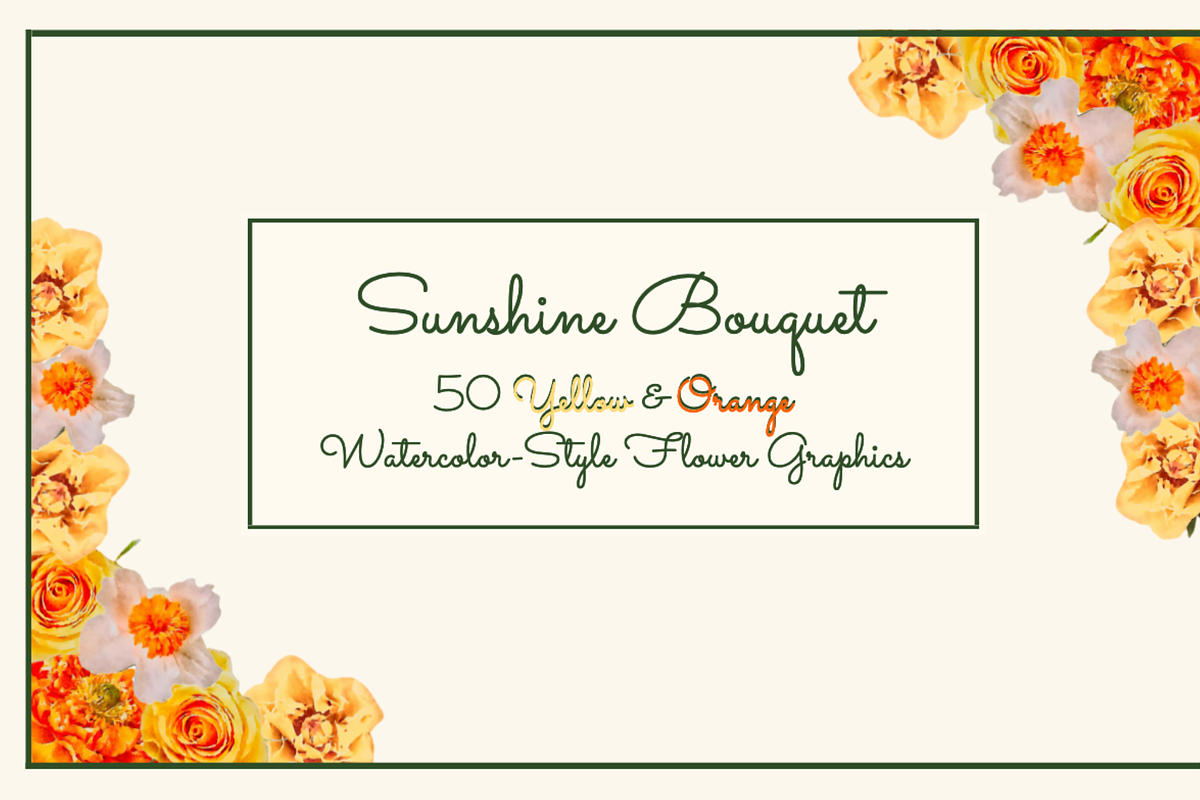 Sunshine Bouquet Flower Graphics, a Pattern Graphic by Wild Wanderer Photography