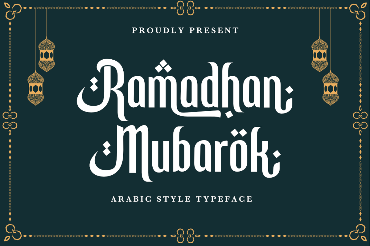 Ramadhan Mubarok, a Sans Serif Font by Silverdav (Photo 1 of 6)