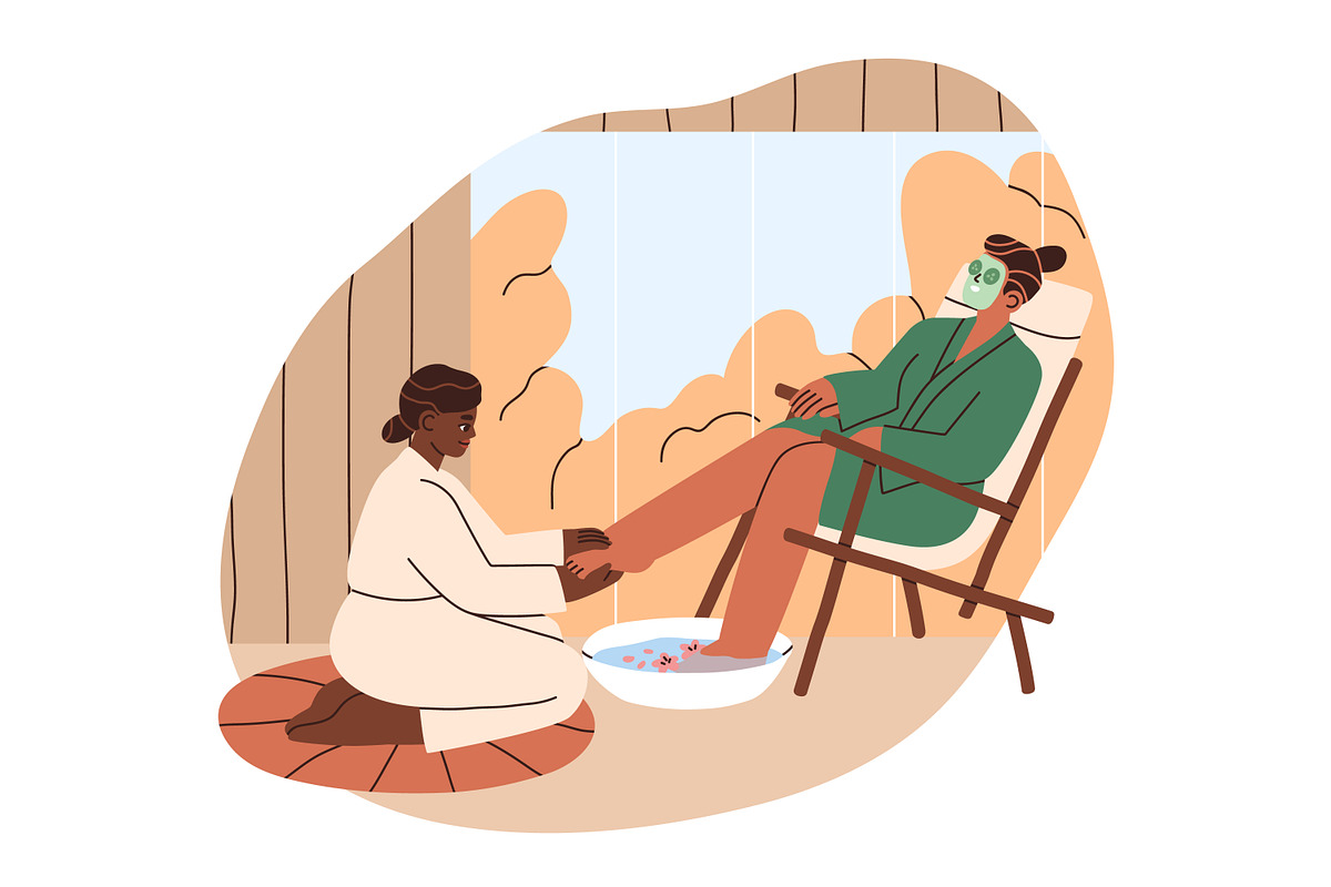 People in spa wellness salon set, a Healthcare Illustration by Good Studio (Photo 4 of 10)