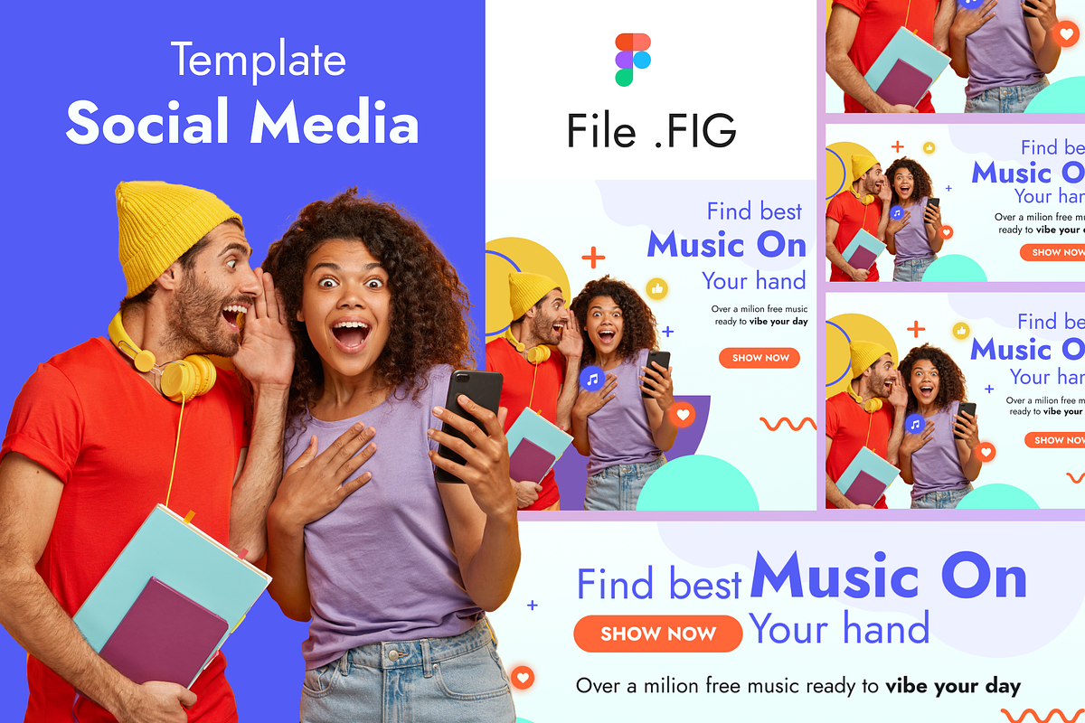 Social media music promotion, a Social Media Template by FoxStore (Photo 1 of 3)