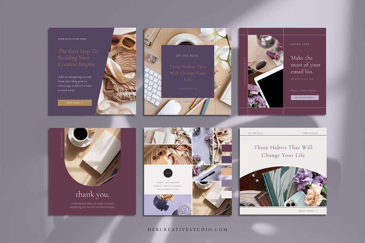 Canva Social Media Bundle Harmonious, a Social Media Template by Her Creative Studio (Photo 2 of 9)