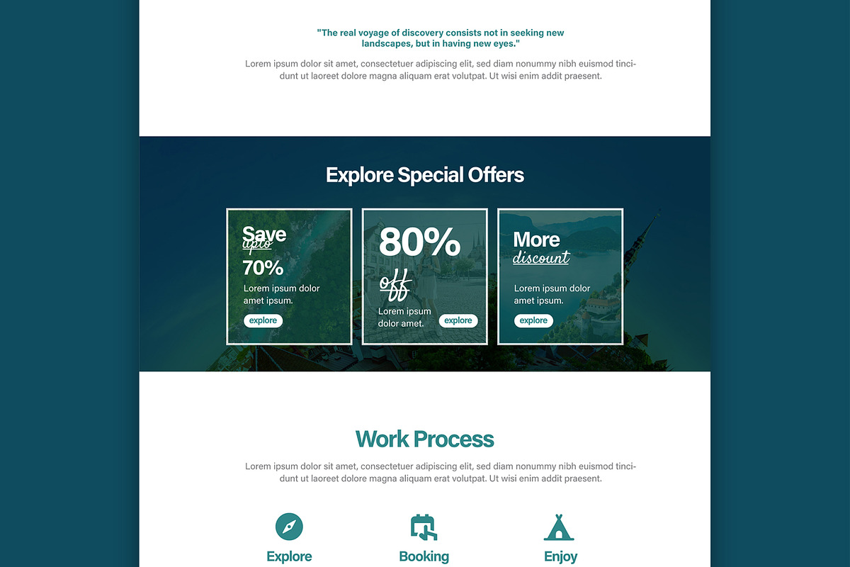 Travel Agency Landing Page, an UI Kit Template by CreativeShaper (Photo 4 of 6)
