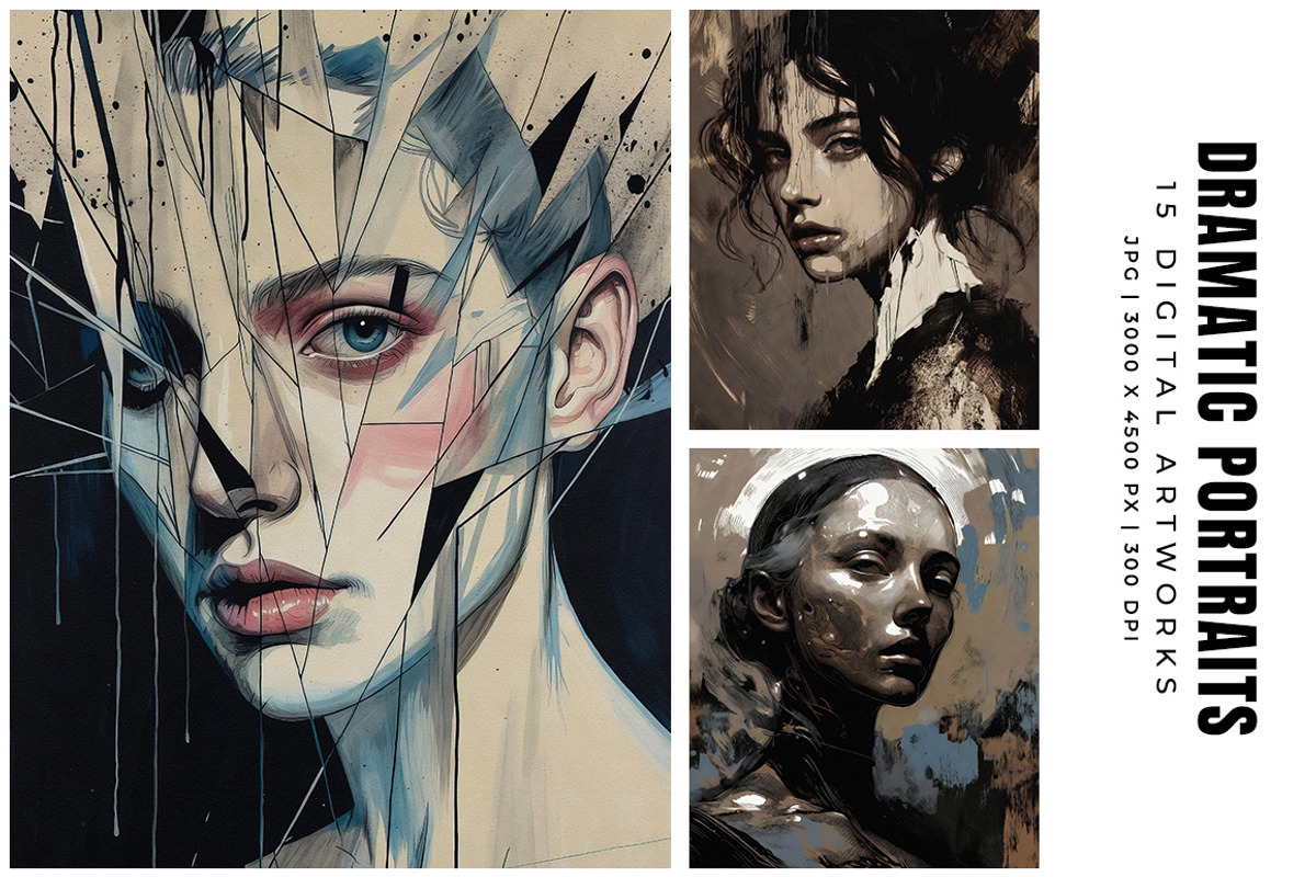 Dramatic Portraits, a Decorative Illustration by Digital Art Creations (Photo 2 of 9)