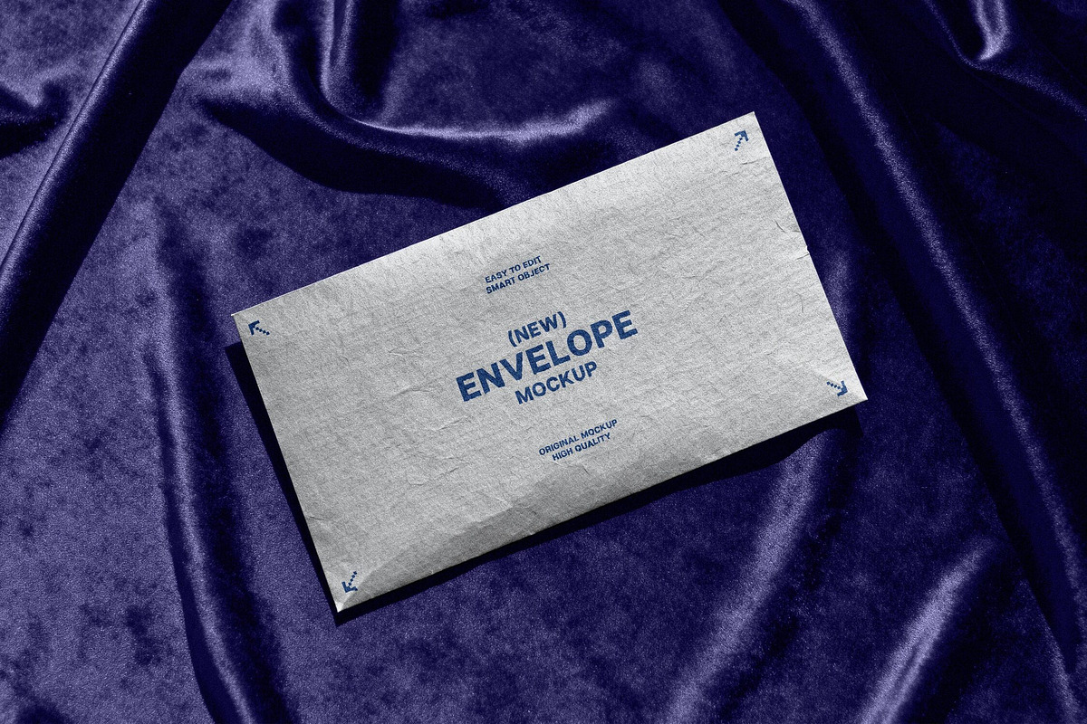 Envelope Mockup on Velvet Fabric, a Product Mockup by Design Squad (Photo 2 of 5)