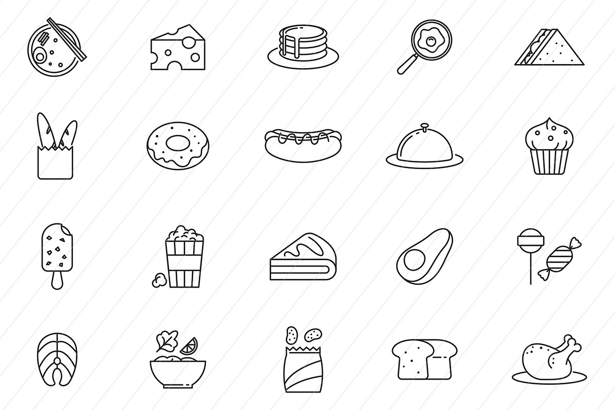 100 Food Icons, an Icon by Graphic Pear (Photo 3 of 5)