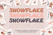 Snowflake Christmas  font family, a Script Font by Anna Zakharchenko (Thumbnail 1 of 10)