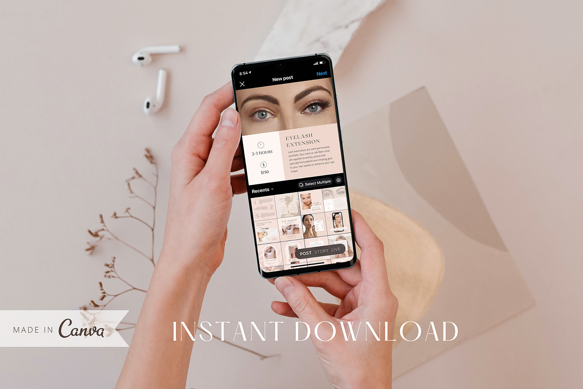 Lash Instagram Post Template, a Social Media Template by ShopRShop (Photo 6 of 9)