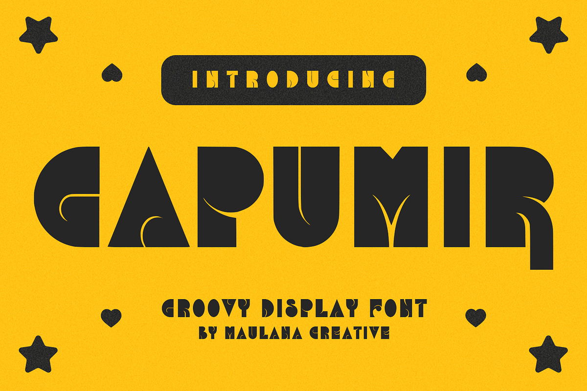 Gapumir Groovy Display Font, a Sans Serif Font by Maulana Creative (Photo 1 of 7)