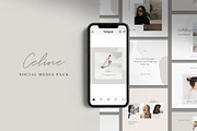 Celine Social Media Pack, a Social Media Template by Visula Co (Thumbnail 1 of 8)