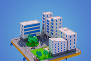 Low Poly City Block, an Architecture 3D Model by 3DGeeq (Thumbnail 3 of 8)