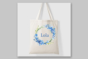 Light Blue flowers Clipart, a Decorative Illustration by LeCoqDesign (Thumbnail 4 of 5)