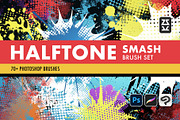 Halftone Smash Brush Set, a Brushes & More by Zsolt Kosa Art (Thumbnail 1 of 6)