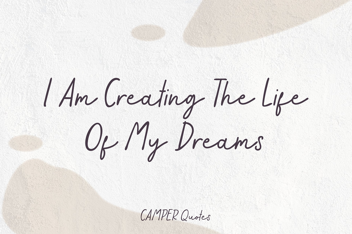 Camper Quotes, a Script Font by Drizy (Photo 5 of 8)
