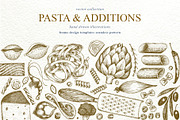 Pasta & Additions Vector Collection, a Food Illustration by Lubov Illustrations Shop (Thumbnail 1 of 8)