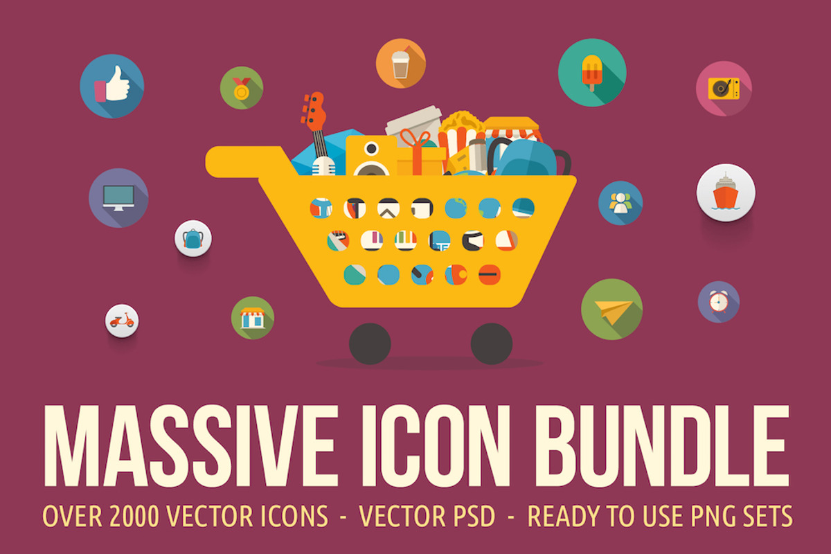 2000 Vector Flat Icons, an Outline Icon by Seyyahil (Photo 1 of 5)