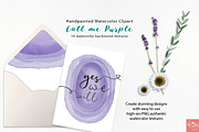 Watercolor Clipart Call me Purple, a Texture Graphic by LittleAcornGraphics (Thumbnail 2 of 9)