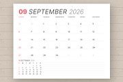 2026 Printable Planner (P037R-26), a Stationery Template by mikhailmorosin (Thumbnail 4 of 7)
