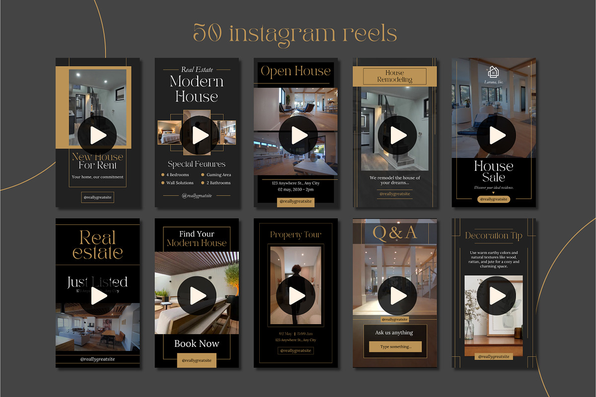 50 Real Estate Instagram Reels, a Templates & Theme by TemplateCastleStore (Photo 2 of 10)