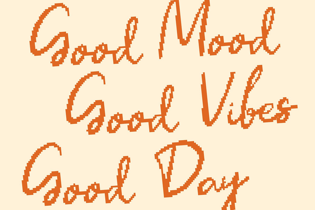 CS Soraya Pixel, a Script Font by Craft Supply Co. (Photo 3 of 8)