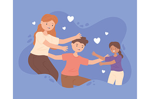 celebrating couple adopted, a Person Illustration by studiogstock