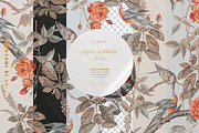 Orange Flowers and Birds Pattern, a Pattern Graphic by paper aesthetic (Thumbnail 6 of 9)