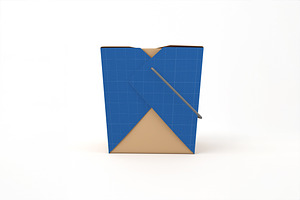 Chinese Food Box Mockup, a Cups & Container Mockup by Qaleb Studio