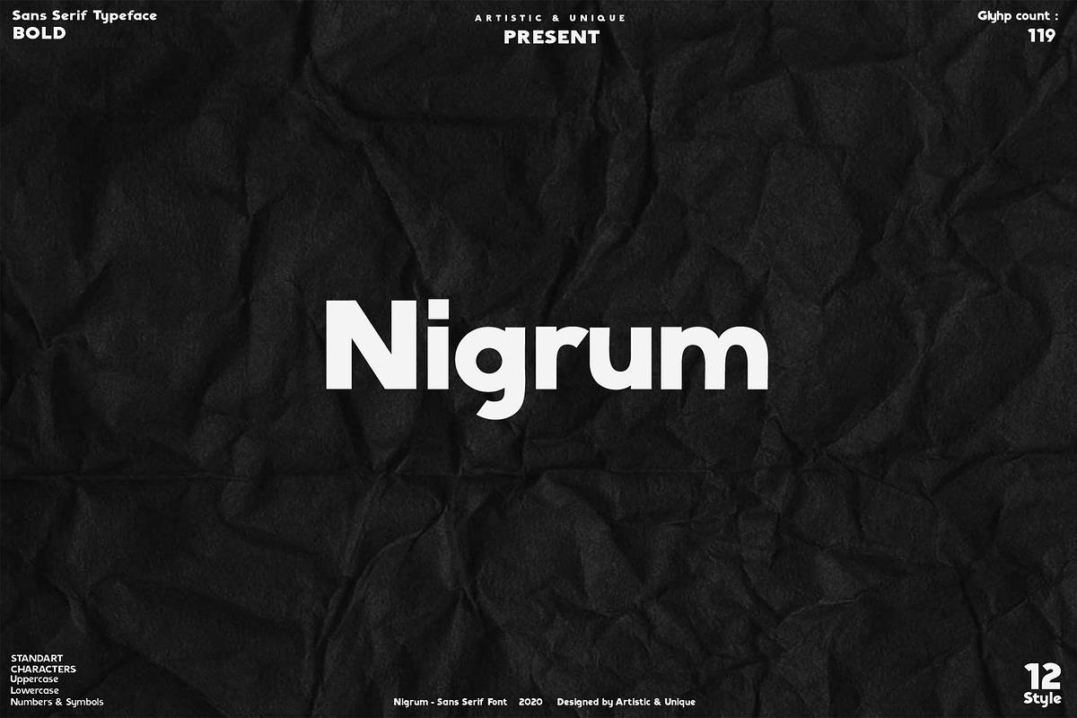 Nigrum - Sans Serif font Family