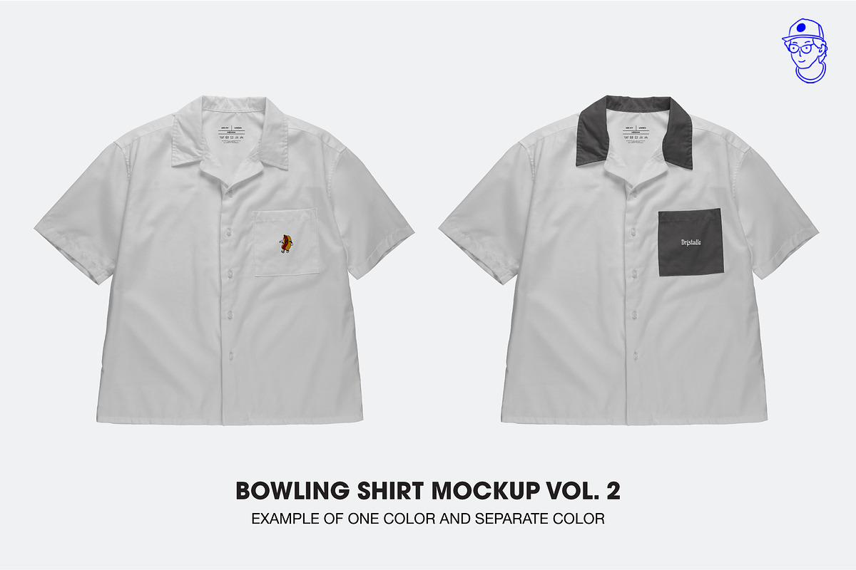 BOWLING SHIRT MOCKUP VOL. 2, a Shirt Mockup by made_by_nope, image size:1200x800