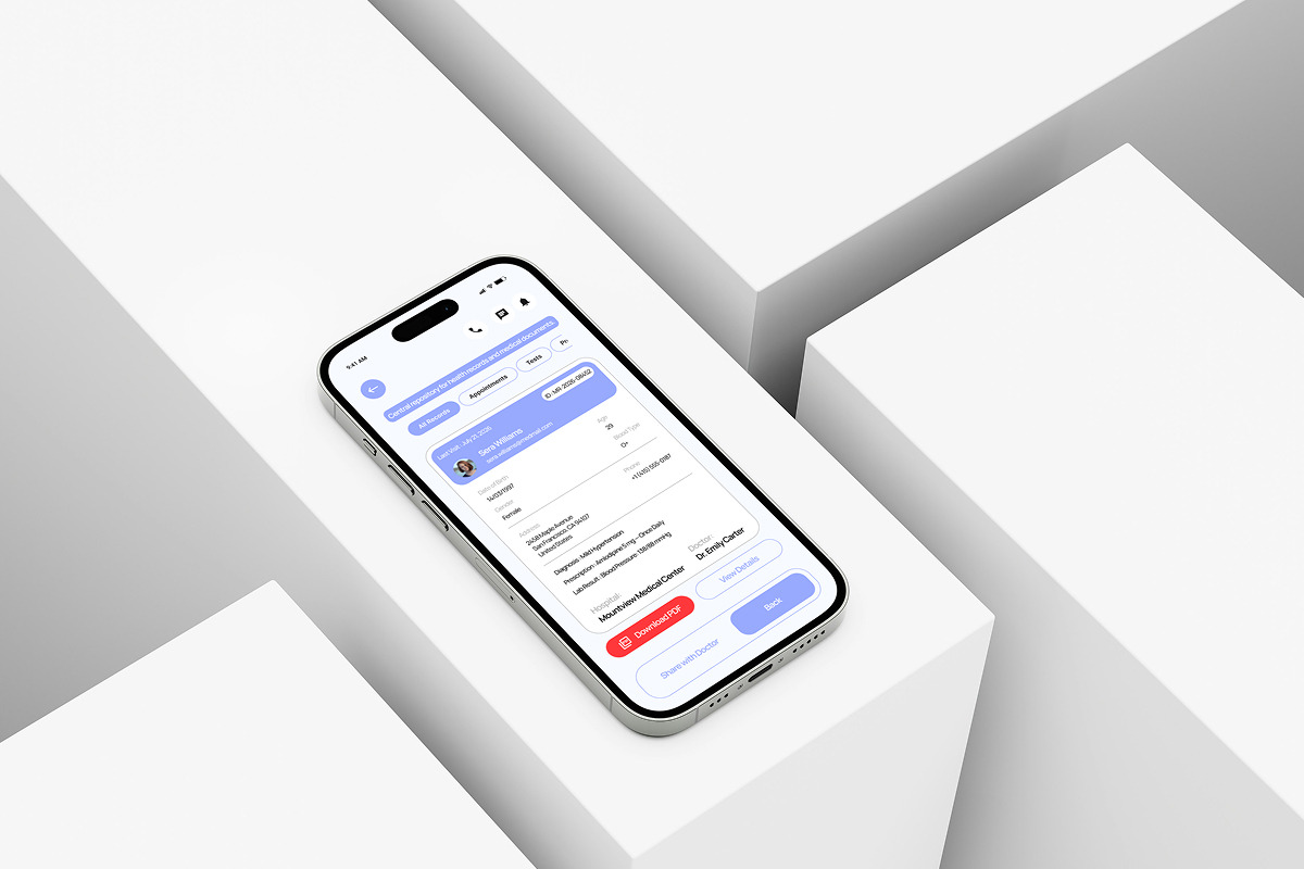 Carivo Patient Portal UI Kit, an App Template by twinstd (Photo 5 of 5)