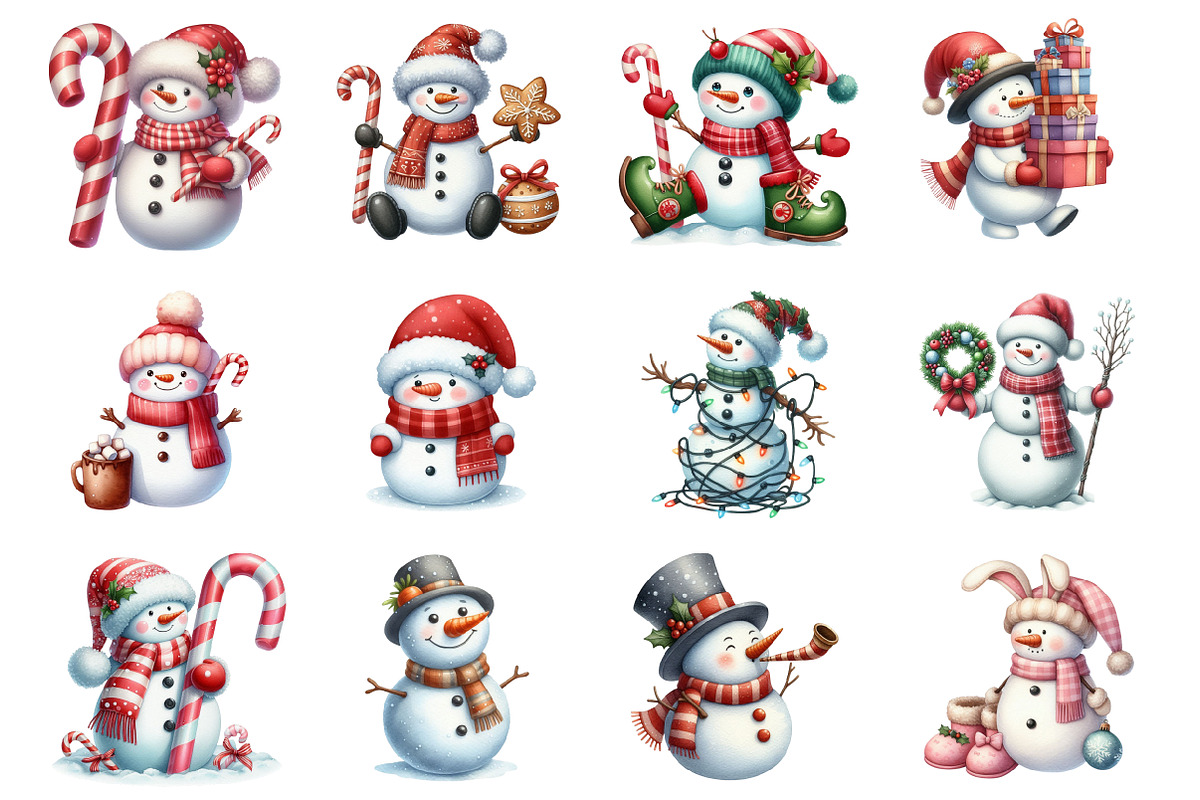 Funny Christmas Snowman, an Illustration by Design Market (Photo 3 of 3)