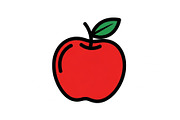 Apple Fruit Vector Icon Bundle, an Illustration by musafir_fashion (Thumbnail 34 of 49)