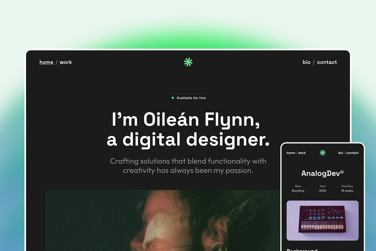 Oilean - Dark Framer Portfolio, a Templates & Theme by Eamonn Day Lavelle (Photo 1 of 4)